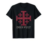 Deus Vult T-Shirt Chevaliers Templiers Croisés Croisade T-Shirt