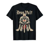 Deus Vult Vintage Templier Croisade Chevalier T-Shirt