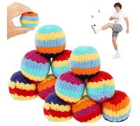 Deuson Lot de 12 balles de jonglage tressées à la main pour débutants, écoles, jeux de cirque et activités de plein air