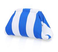 Deuson Mahjong Sac à main d'été pour femme, sac à main à rayures tricotées, bloc de couleurs, pour plages d'été, shopping, voyages, Bleu et blanc.