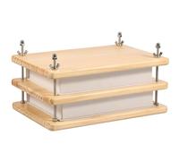 Deuson Presse à livres en bois, outil de pressage de livres, portable, outil de reliure rectangulaire, outil de reliure multifonction, pour les amateurs de bricolage, les familles et les bureaux (bois