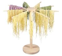 Deuson Séchoir à pâtes en bois - Support à pâtes pour séchage - Pasta Borigor - Pliable - Avec 9 poignées amovibles - Pour pâtes séchées, spaghettis et pâtes filées