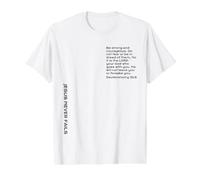 Deutéronome 31:6, JNF, Be Strong and Courageous, Christian T-Shirt Graphique avec Valeur