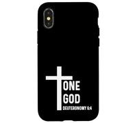 Deutéronome 6:4 6 4 - Dieu Jésus Citation Cross One Coque pour iPhone X/XS