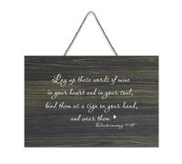 Deuteronomy 11:18 Lay Up These Words of Mine in Your Heart And in Your Soul, Bind Them As A Sign on Rustic Wood Welcome Sign for Front Porch Door Classroom Coffee Club Panneau en bois 15,2 x 25,4 cm