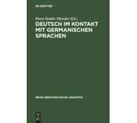 Deutsch Im Kontakt Mit Germanischen Sprachen