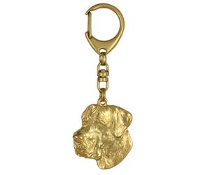 Deutsche Dogge, Ulmer Dogge, Grande Dogge II - Porte-clés Doré Plaqué Or