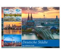 Deutsche Städte im schönsten Licht (Wandkalender 2027 DIN A2 quer), CALVENDO Monatskalender: Ein Kalender, der die Magie urbaner Schönheit einfängt