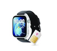 Deutsche Telekom SaveFamily SaveWatch 2 Montre connectée pour Enfant - Black is Black, Blanc avec Bracelet en Silicone