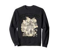 Deutschland Carte Architecture Culture Tradition Emblème Sweatshirt
