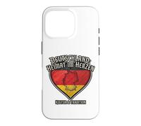 Deutschland Heimat Im Herzen Drapeau Allemand Cœur Carte Art Coque pour iPhone 16 Pro