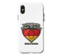 Deutschland Heimat Im Herzen Drapeau Allemand Cœur Carte Art Coque pour iPhone X/XS