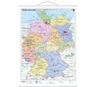 Deutschland, Politisch 1 : 1 000 000. Wandkarte Kleinformat Mit Metallstäben