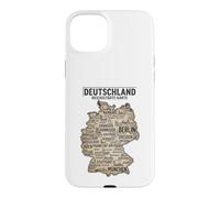 Deutschland Reichsstadte Karte Carte de la Ville Allemande Voyage Coque pour iPhone 15 Plus
