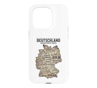 Deutschland Reichsstadte Karte Carte de la Ville Allemande Voyage Coque pour iPhone 15 Pro