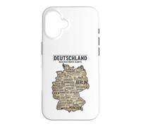Deutschland Reichsstadte Karte Carte de la Ville Allemande Voyage Coque pour iPhone 16