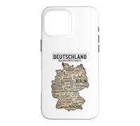 Deutschland Reichsstadte Karte Carte de la Ville Allemande Voyage Coque pour iPhone 16 Pro Max