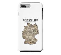 Deutschland Reichsstadte Karte Carte de la Ville Allemande Voyage Coque pour iPhone 7 Plus/8 Plus