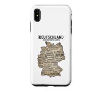 Deutschland Reichsstadte Karte Carte de la Ville Allemande Voyage Coque pour iPhone XS Max