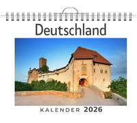 Deutschland: (Wandkalender 2026, Kalender DIN A4 quer, Monatskalender im Querformat mit Kalendarium, das perfekte Geschenk)