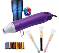 Deuvuo Décapeur Thermique - Chauffage Rapide Pistolet Air Chaud Pour Travaux Manuels DIY Résine Acrylique Craft, Emballage Rétractable, Gaufrage Artisanal, Séchage De La Peinture 300 W 220 V(Lila)