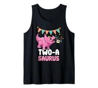 Deux-a Saurus Dinosaur Lover Cute Kiddo Triceratops Débardeur
