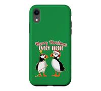 Deux adorables macareux d'Islande dans l'esprit de Noël Coque pour iPhone XR