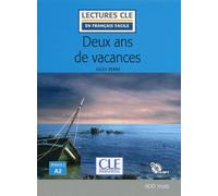 Deux ans de vacances Lecture niveau A2 + cd - Jules Verne - Cle International - Livre CD - Méthode de langue CD
