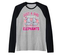 Deux bébés Mignons, Juste Une Fille Qui Aime Les éléphants Manche Raglan