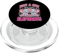 Deux bébés Mignons, Juste Une Fille Qui Aime Les éléphants PopSockets PopGrip pour MagSafe