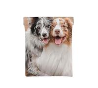 Deux Berger Australien Border Collie, Sac de Rangement pour Femmes, Portefeuille supérieur à Presser, Petit Porte-Monnaie, Pochette de Changement