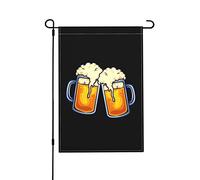 Deux Bières Drapeau De Jardin Suspendre Drapeau De Cour Durable Drapeaux Pour Vacances Toutes Les Saisons Extérieure 30X45cm