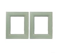 Deux cadres photo vintage en cuir pour photos de 12,7 cm avec présentoir rétro permettant un affichage photo horizontal ou vertical pour améliorer n'importe quel espace de vie (vert)