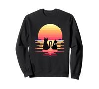 Deux Chats au Coucher du Soleil Sweatshirt