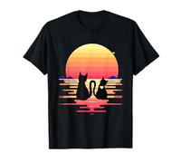 Deux Chats au Coucher du Soleil T-Shirt