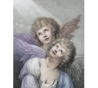 Deux chérubins. Deux anges. Après une gravure de la fin du XVIIIe siècle par Francesco Bartolozzi à partir d'une œuvre de Matthew William Peters. Colourisation ultérieure. Poster imprimé par Ken Welsh