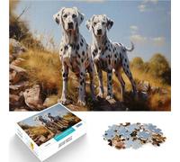 Deux Chiens dalmatiens Puzzle pour Adultes 1000 pièces Cadeaux de Jeux stimulants Car C'est Un pour Toute la Famille 38x26cm