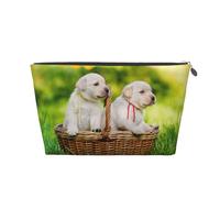 Deux Chiens dans Un Panier imprimé, Trousse de Toilette Trousse de Maquillage Sac à cosmétiques Trousse de Toilette de Voyage Portable