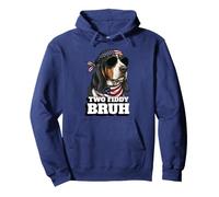 Deux Chiens Fiddy Bruh Basset Hound Drapeau américain Sweat à Capuche