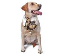 Deux Chiots Yorkshire Terrier, Bandanas pour Chien, écharpes pour Chat et Chiot, Mouchoir Lavable pour Animaux de Compagnie