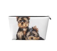 Deux Chiots Yorkshire Terrier, Trousse de Toilette Trousse de Maquillage Sac à cosmétiques Trousse de Toilette de Voyage Portable