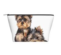 Deux Chiots Yorkshire Terrier, Trousse de Toilette Trousse de Maquillage Sac à cosmétiques Trousse de Toilette de Voyage Portable