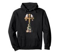 Deux colombes Croix Foi Mariage Amour Paix chrétien mémorial Sweat à Capuche