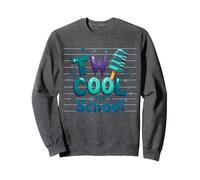 Deux Cool pour l'école Ice Pop Summer Learning Fun Sweatshirt, Unisexe pour Adultes, Chiné Foncé, M