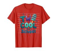 Deux Cool pour l'école Ice Pop Summer Learning Fun T-Shirt, Homme, Rouge, XXL