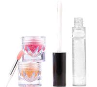 Deux Couleurs Set À Lèvres Scintillants Makeup Makeup Lipstick Lip Gloss Lipstick Powder Pour Lèvres Nails Art Two Couleurs Lips Léprèces Létranges Pour Les Femmes