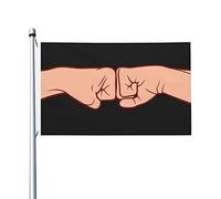 Deux Coups De Poing Échangés Drapeaux Décoratif Colorée Drapeaux De Jardin Durable Drapeau De Jardin Décoration Pour Intérieure Balcon Patio 90X152Cm