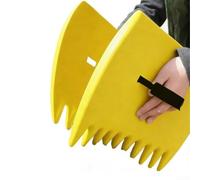 Deux cuillères à feuilles pour un effort coordonné dans les zones plus grandes pour les zones de cour ou une responsabilité partagée entre les utilisateurs (jaune)