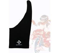 Deux-Doigt Gant d'Artiste Lycra Noir Taille Libre pour Tablette Graphique/Table Lumineuse/Dessin Graphique Moniteur