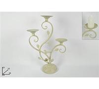 Deux Elles Chandelier à 3 Bras, Fer Antique, 51 cm, Multicolore